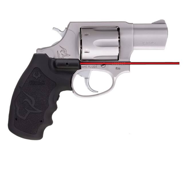 Taurus 2-856029VL 856 w/Laser Small 38 Special +P 6 Shot 2" Matte Stainless Steel Barrel, Cylinder & Frame, Black Finger Grooved Rubber Grip, Viridian Laser Transfer Bar Safety, Exposed Hammer