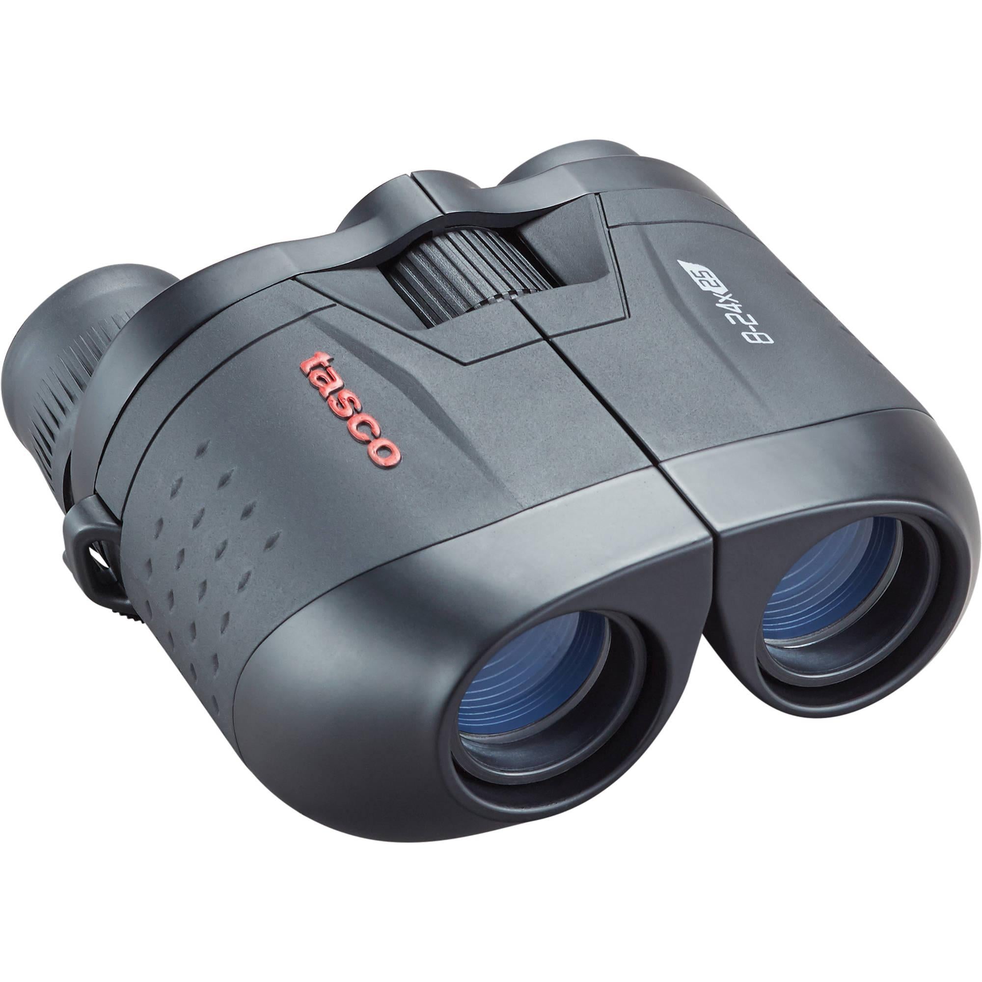 Tasco Essentials 8-24x25mm Porro Prism Zoom Binoculars Black