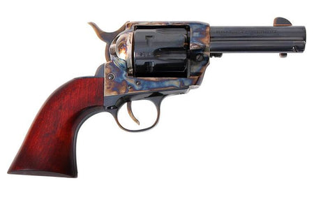 Traditions SAT73005 1873 Frontier 357 Mag 6rd 3.50" Blued Cylinder & Barrel Color Case Hardened Steel Frame Walnut Navy Size Grip