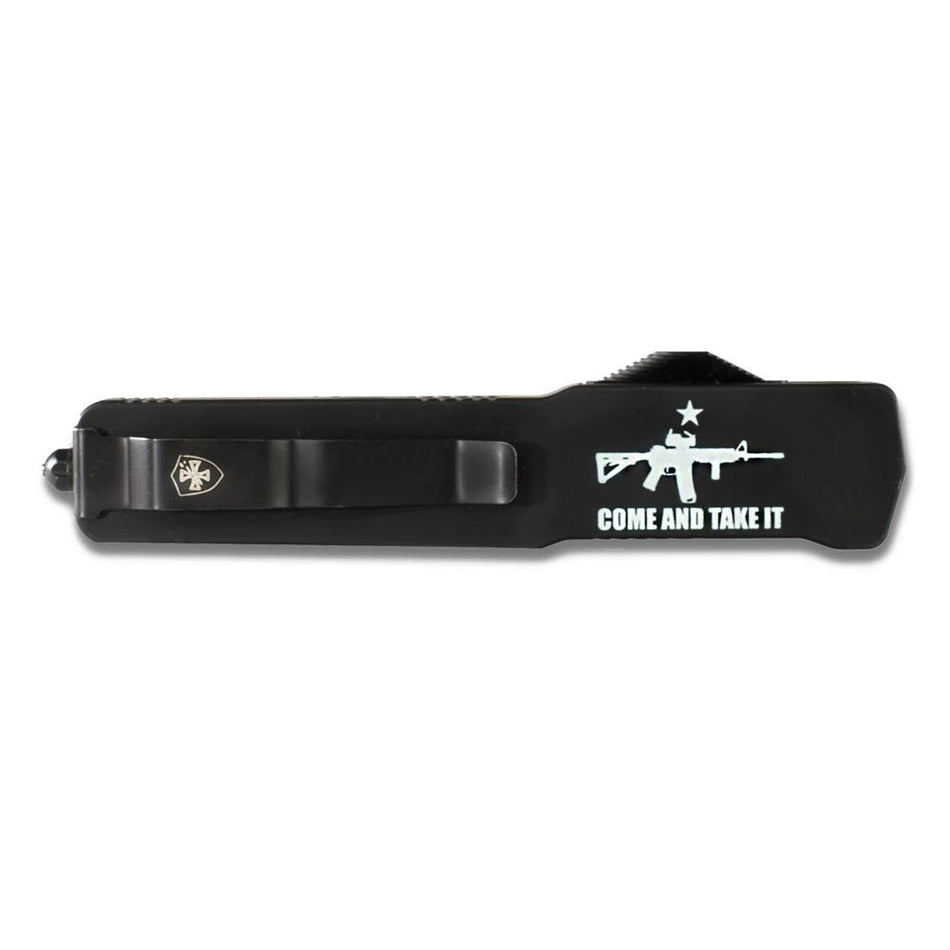 Templar Knives Weighted Slim Come and Take It Knife 3-1/8" Drop Point Blade Black