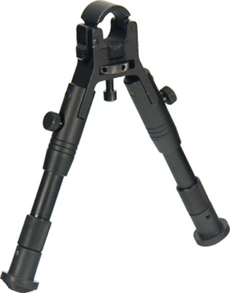 UTG Steel Clamp-On Bipod 6.2 to 6.7 Inch Center Height w/ Rubber Feet