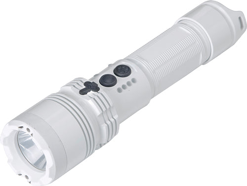 Guard Dog White Lightsafer Stun Gun with Tactical Flashlight, Max Voltage