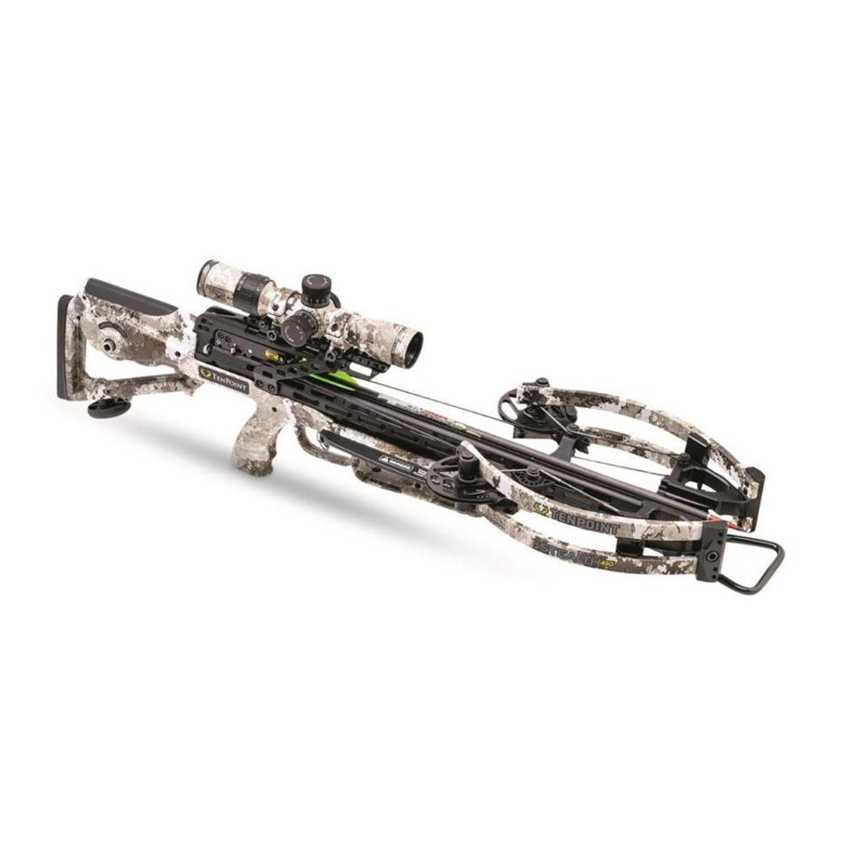 TenPoint Stealth 450 Forward Draw Crossbow 450fps ACUslide with EVO-X Elite Camo Scope