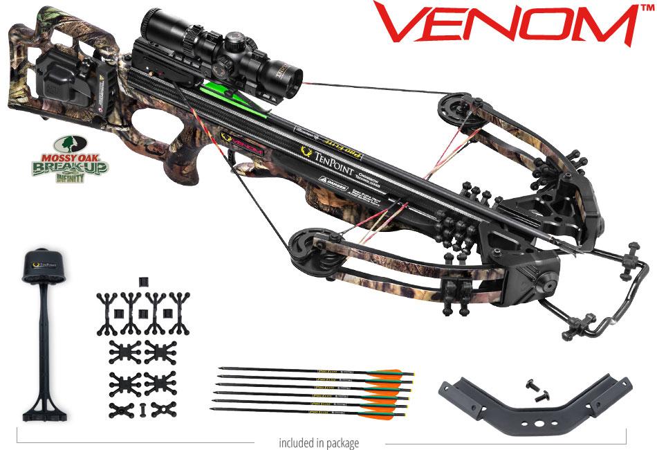 TenPoint Venom ACUdraw 50 Crossbow Package RangeMaster Pro Scope Mossy Oak Breakup Infinity