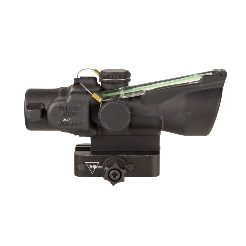 Trijicon ACOG TA50-C-400350 3X24mm Green Horseshoe/Dot .223 Reticle, Dual Illuminated, Q-LOC Mount, Black
