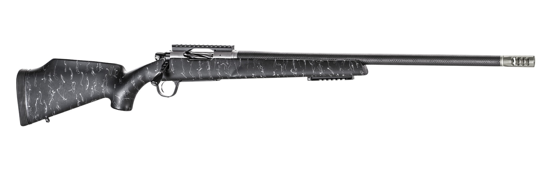 Christensen Arms Traverse 300 PRC 26" Threaded Barrel, Natural Stainless, Black/Gray Webbing Stock