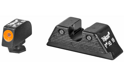 Trijicon GL114-C-601089 HD Tritium Night Sight Set, Glock MOS 17/19/26/27, Orange Front