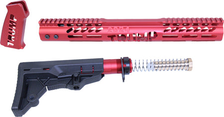 Guntec AR15 Trump Series Mil-Spec Furniture Set Red Anodized