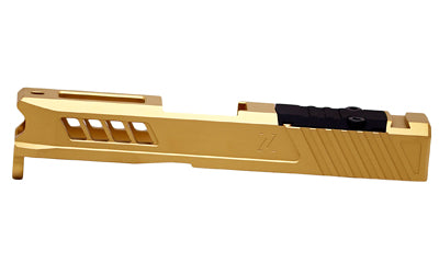 True Precision Glock 43/43X Axiom Slide, RMS Optic Cut, Gold TiN Coating TP-G43S-G-RMS