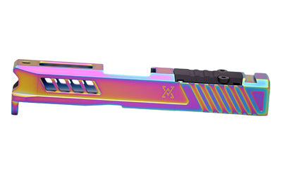 True Precision Glock 43/43X Axiom Slide, Rainbow Spectrum Finish, RMS Cut TP-G43S-S-RMS
