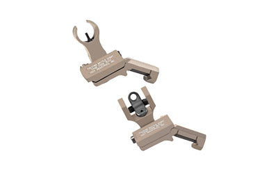 TROY Industries 45 Degree Offset Battle Sight, Picatinny Rail, HK Front Sight and Round Rear, FDE