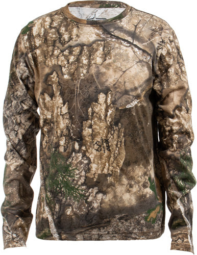 Habit Bear Cave Realtree APX Youth Long Sleeve Hunting Tee Medium