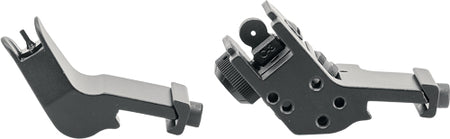 JE 45 Degree Offset Fixed Front and Rear Iron Sight Set Aluminum Black