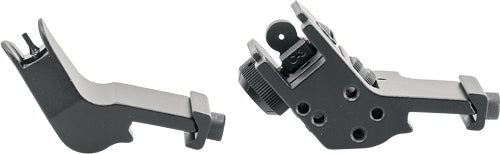 JE 45 Degree Offset Fixed Front and Rear Iron Sight Set Aluminum Black