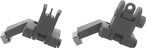 JE Offset Polymer Flip-Up Front & Rear Iron Sight Set Black