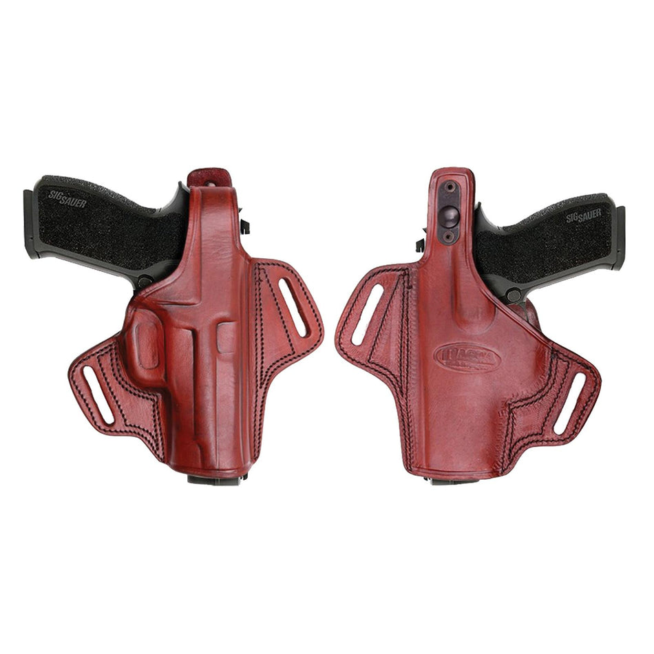 Tagua Gunleather Right Hand Brown Thumb Break Belt Holster for S&W N Frame 4"