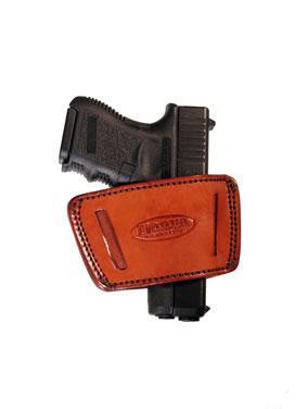 Tagua IWB or Belt Carry Large Leather Holster Brown Ambi