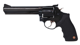 Taurus 66 Medium Frame .357 Mag/.38 Special +P Revolver, 7-Shot, 6" Matte Black Oxide Steel Barrel/Cylinder/Frame, Finger-Grooved Rubber Grip