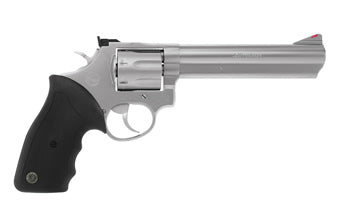 Taurus 66 Medium Frame .357 Mag/.38 Special +P Revolver, 7-Shot, 6" Matte Stainless Steel Barrel/Cylinder/Frame, Rubber Grip, Exposed Hammer