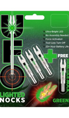 30-06 UFO Green Lighted Crossbow Nock .300 3PK