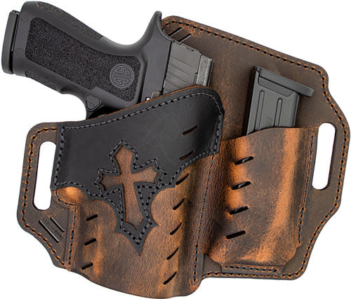 VersaCarry Guardian Arc Angel Right Hand OWB Holster with Mag Pouch Sub Compact Sz3 Brown