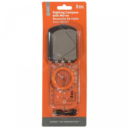 SOL Survive Outdoors Longer Mirror Sighting Compass with Lanyard