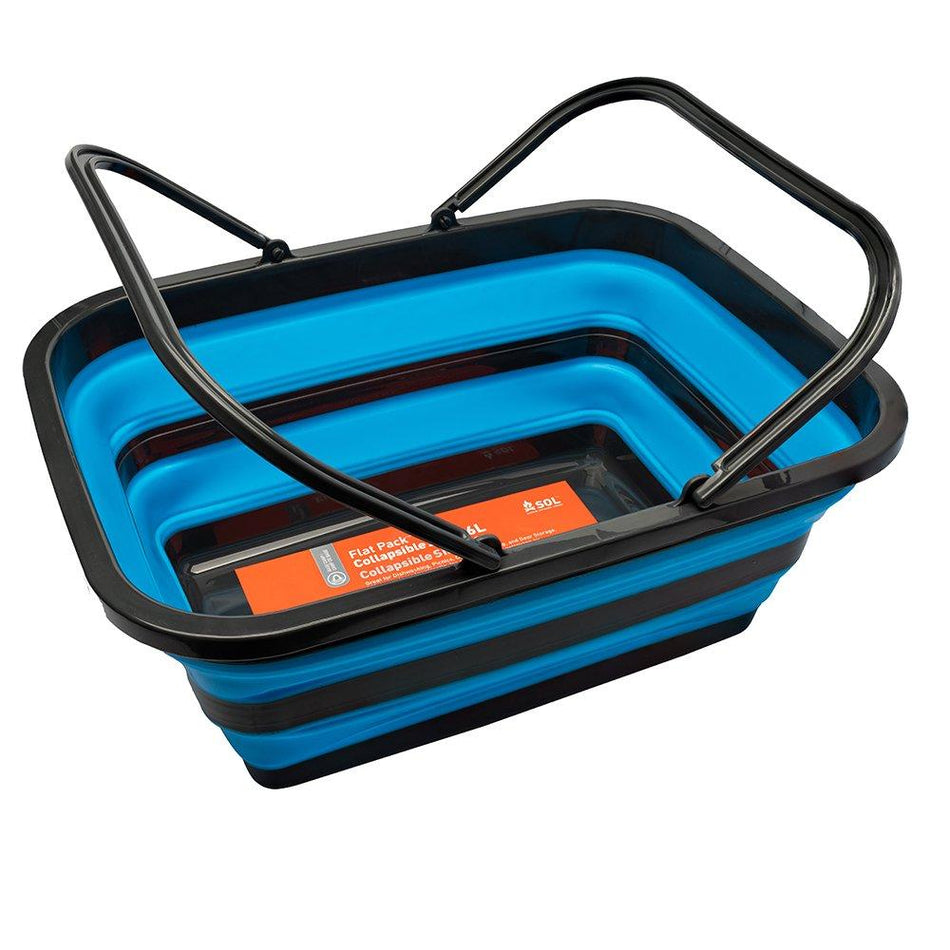 Survive Outdoors Longer Flat Pack Collapsible Campsite Sink 16 Liter