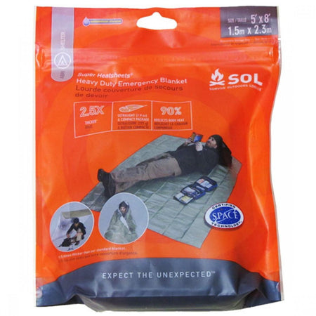 SOL Heavy Duty Emergency Survival Blanket OD Green