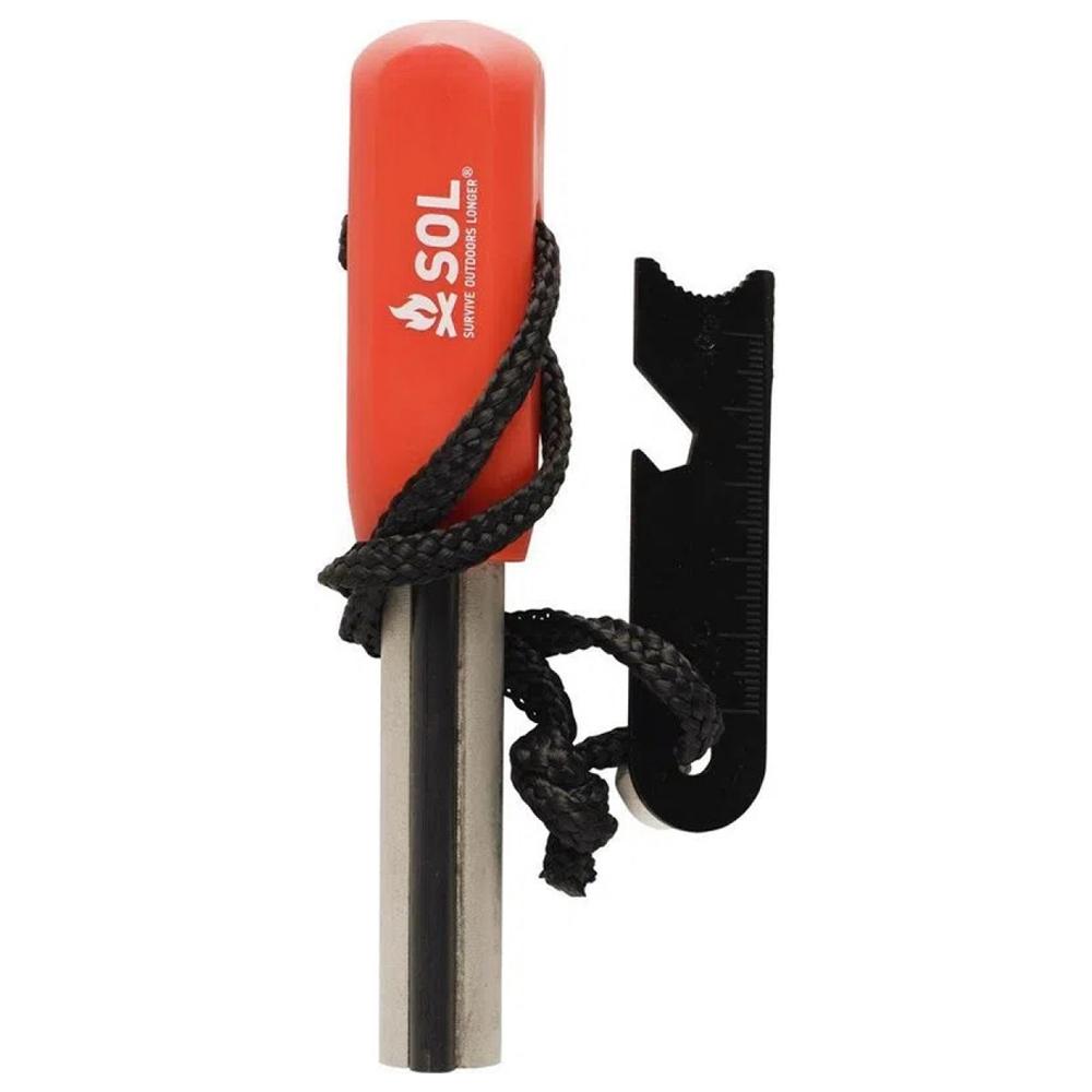 Survive Outdoors Longer Mag Striker Fire Starter with Tinder Cord and Bottle Opener