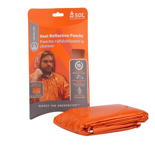 Survive Outdoors Longer 90% Heat Reflective Waterproof Poncho
