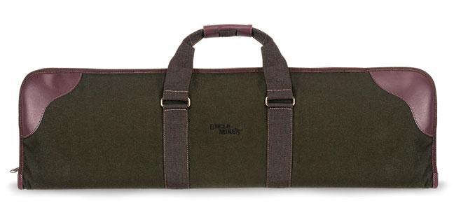 Over Under Shotgun Case Green Tan Canvas Padded Lining
