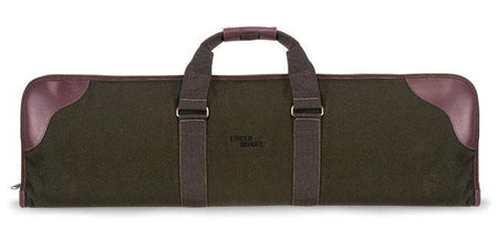 Over Under Shotgun Case Green Tan Canvas Padded Lining