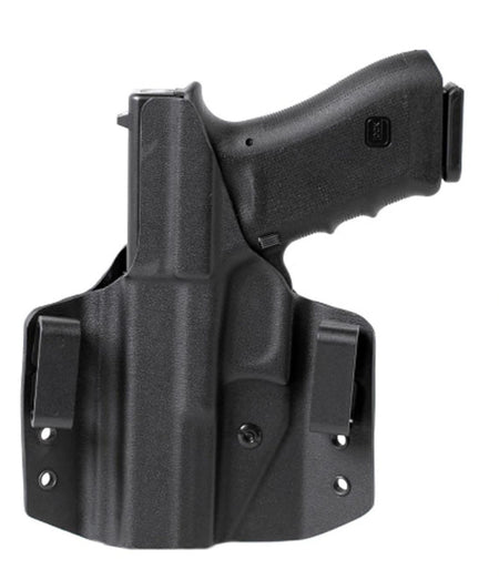Uncle Mike's 54CCW67BGR CCW Outside Waistband Holster Black Boltaron Dual Loop for Glock 42 Right Hand