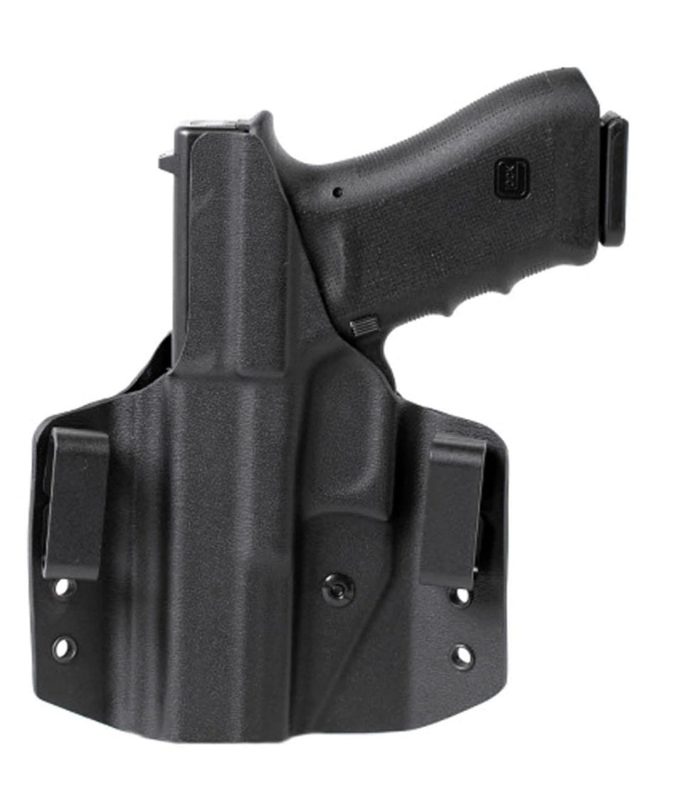Uncle Mike's 54CCW67BGR CCW Outside Waistband Holster Black Boltaron Dual Loop for Glock 42 Right Hand