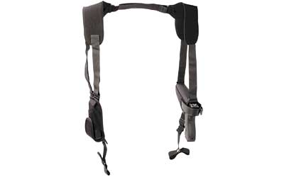 Uncle Mike's 77010 Pro Pak Horizontal Shoulder Holster Ambidextrous Size 1 Fits Medium Auto 4" Black