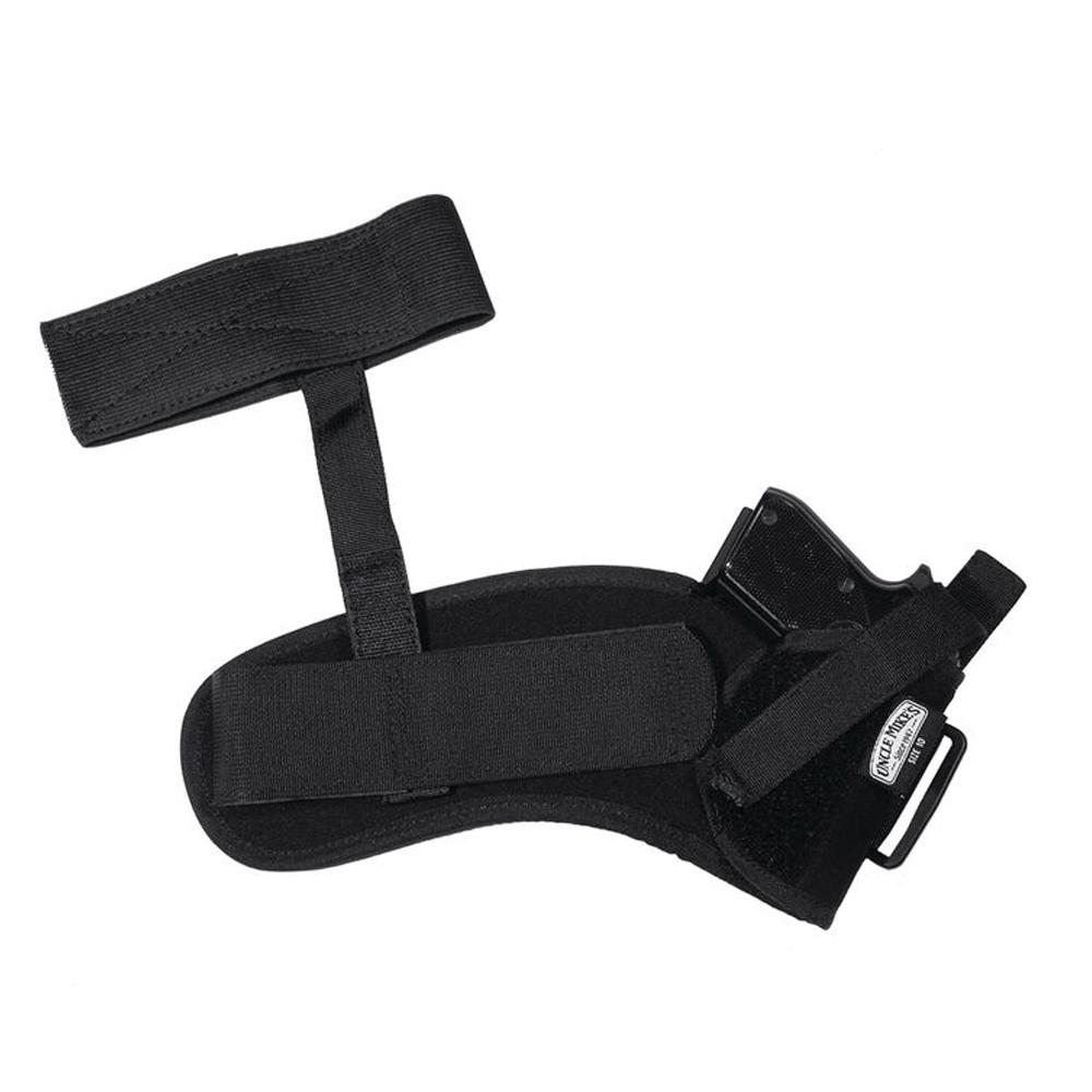 Uncle Mike's Sidekick Right Hand Ankle Holster for Medium Autos .32-.380 Cal 3"-4" Barrel