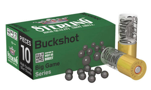 Sterling 12 Gauge SRL8698779949730 Shotshell 9 pellet 2.75" 00 Buck Shot