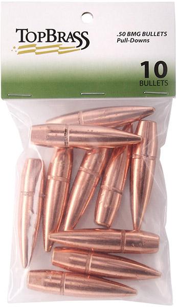 Top Brass .50 BMG Pull-Down FMJ Bullets 647gr – Pack of 10