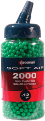 Crosman 6mm Plastic Airsoft BBs 2000 Count Jar with Spout