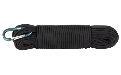 UST Ultimate Survival Technologies 100 Ft Para 550 Nylon Utility Cord, Includes Carabiner, Black 1146777