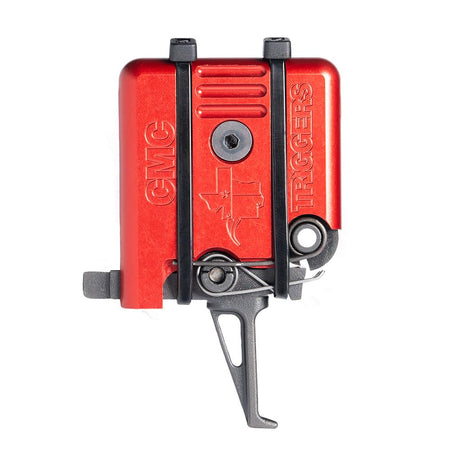 CMC Triggers AR-15/AR-10 Single Stage Flat Component Trigger 3.5 lb Small Pin Red
