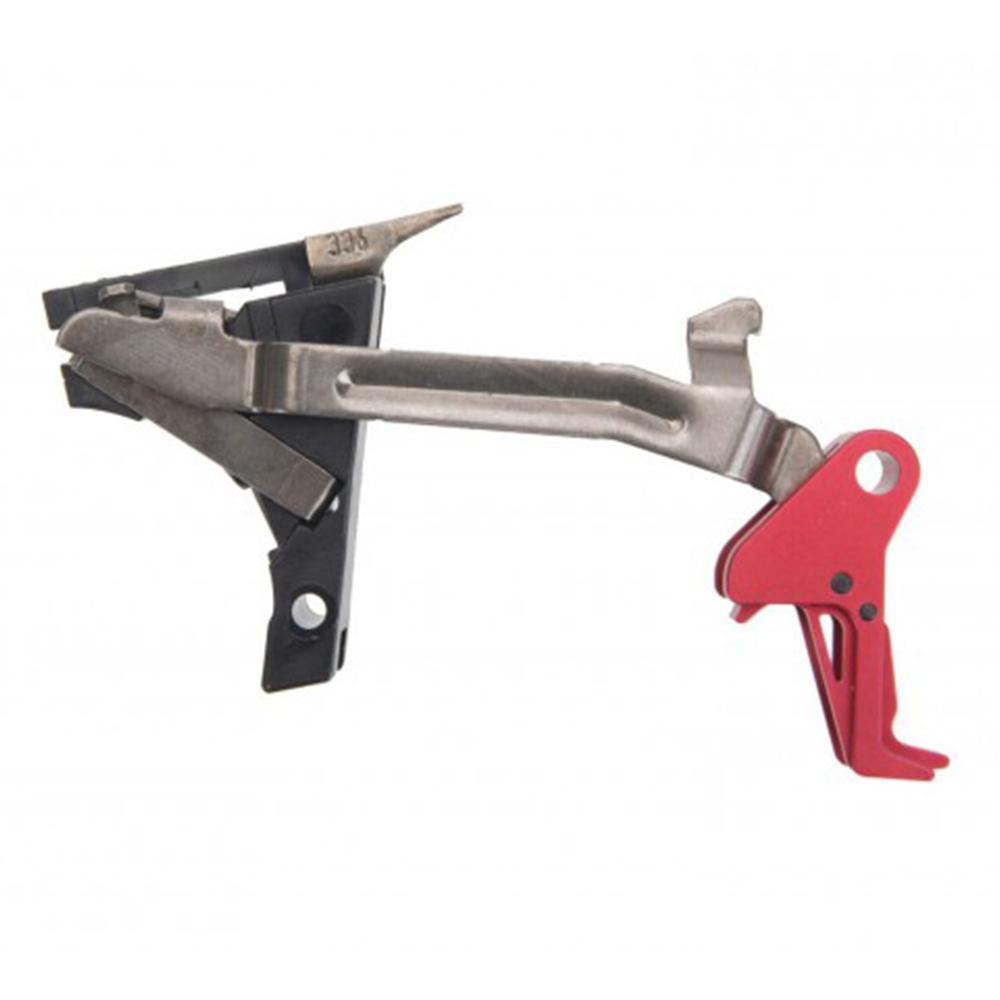CMC Triggers Red Slimline Flat Trigger Kit for Glock 43 - Patented Signature Flat Design