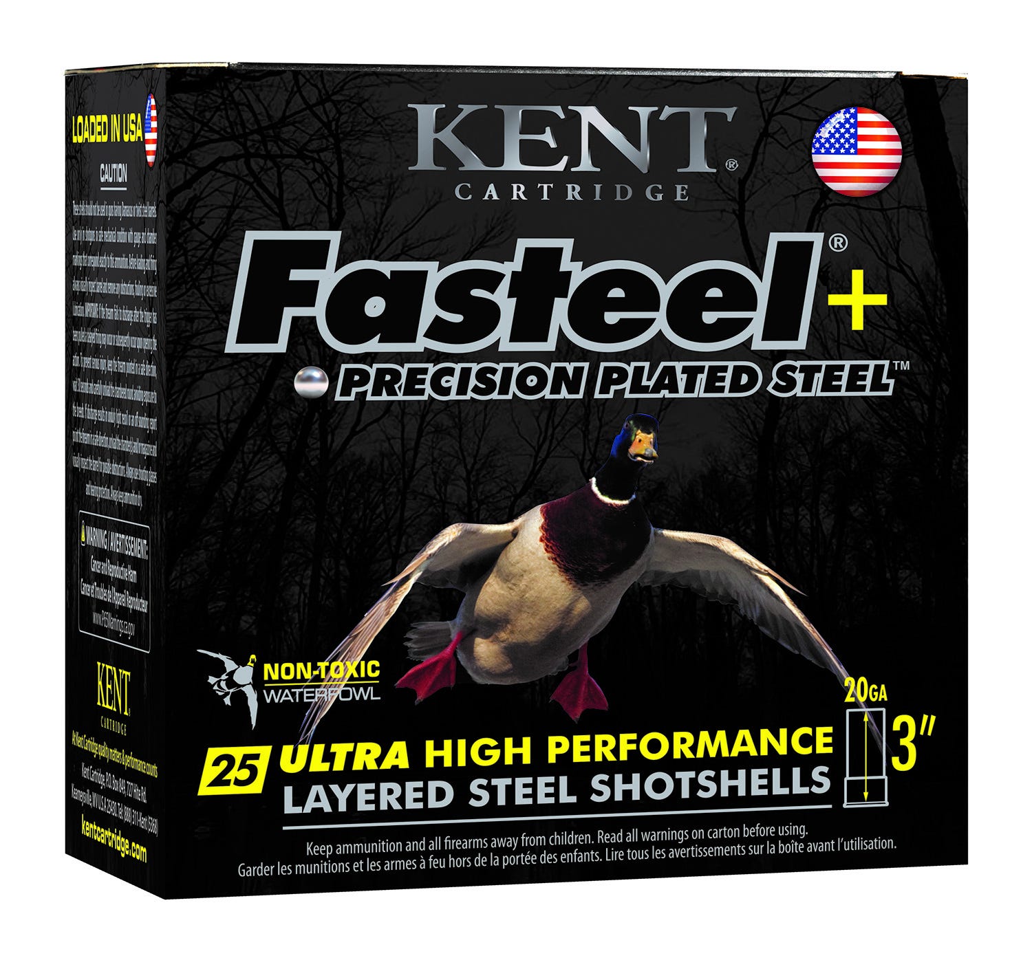 Kent Cartridge 20 Gauge K203FSP284X6 Fasteel + Waterfowl 3" 1oz 4x6 Shot