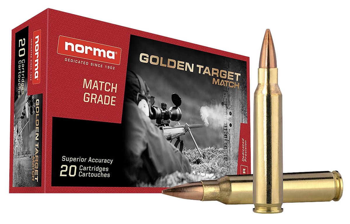 Norma .223 Remington 2423552 Dedicated Precision Golden Target Match Hollow Point Boat Tail HPBT 77 Grain