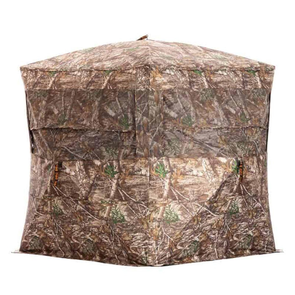Rhino RB24 Pro Ground Blind 5-Hub Realtree Edge - Fits 3 Hunters, 71" Height