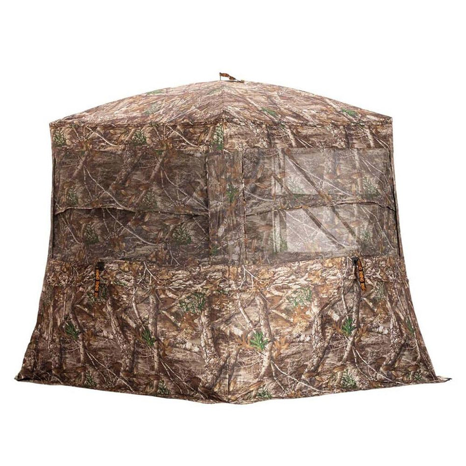 Rhino Blinds Low Hub Pro Full Door Ground Blind Realtree Edge