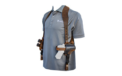 Versacarry SH21 Deluxe Shoulder Holster, Full Size Pistols, Right Hand, Distressed Brown Leather and Kydex