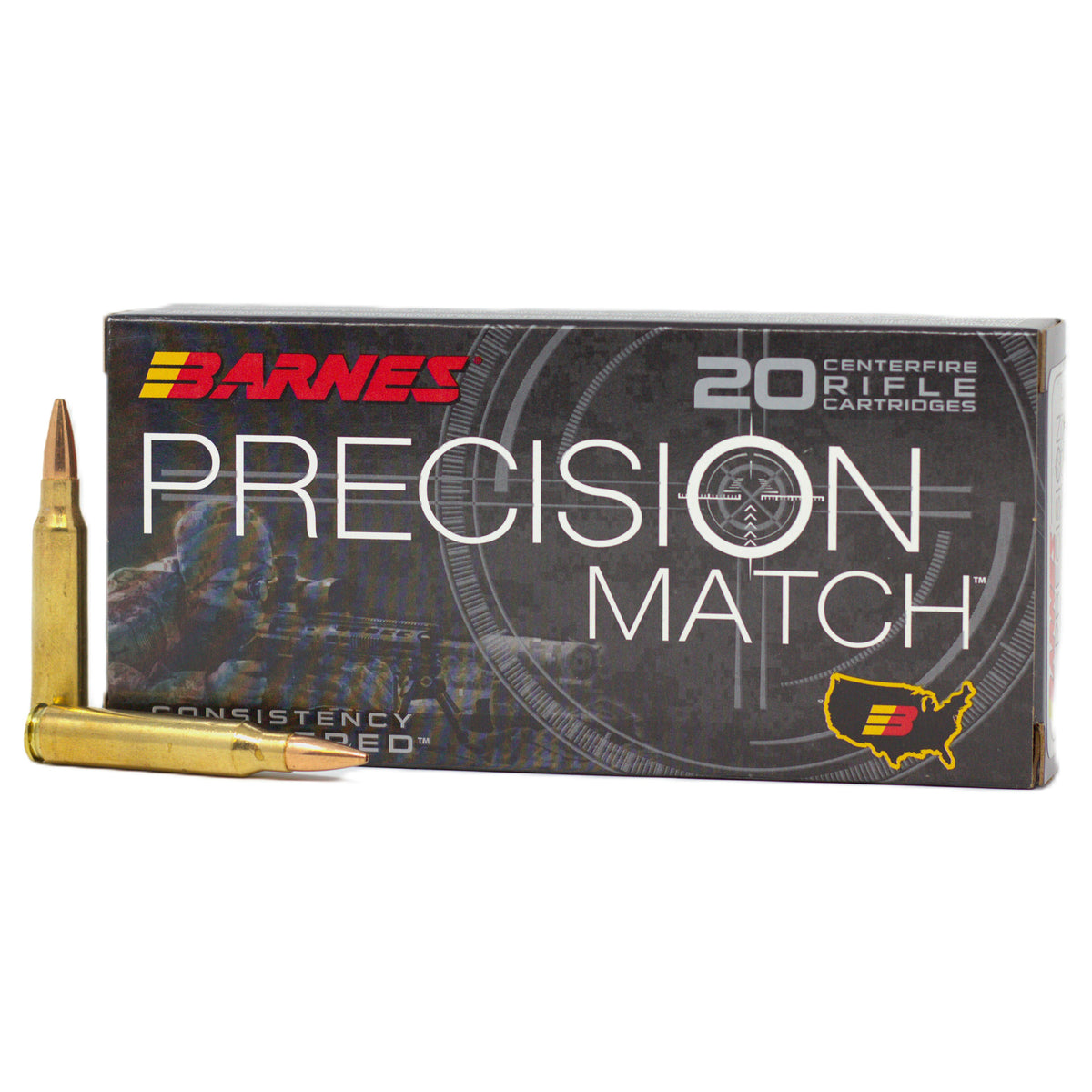 Barnes 5.56x45mm NATO 30848 Precision Match Open Tip Match Boat Tail 85 Grain 2675 FPS