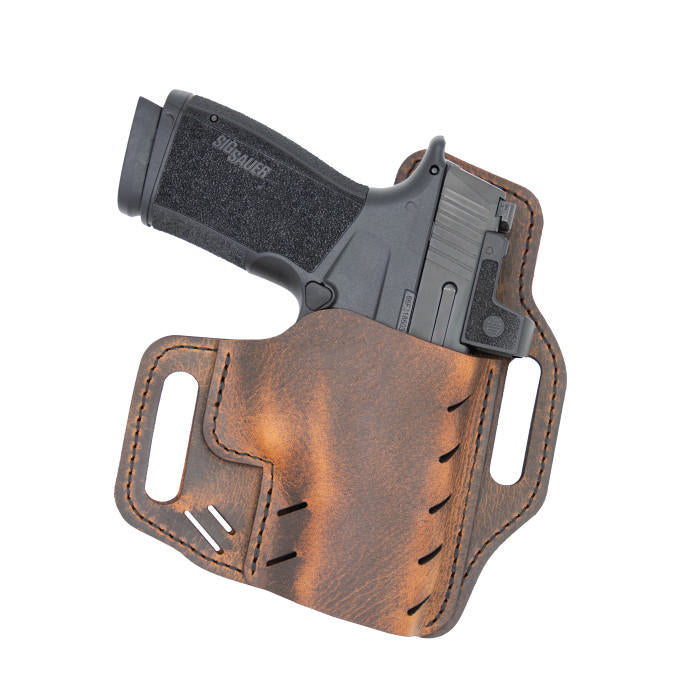 Versacarry G4BRN Guardian Outside Waistband Holster Size 04 Brown Leather Belt Slide RH