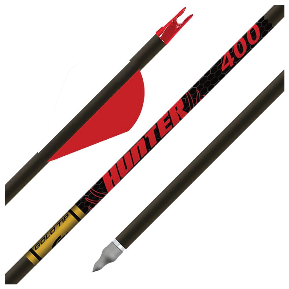 Gold Tip Hunter 300 Arrows with 2in Raptor Vanes 6 Pack